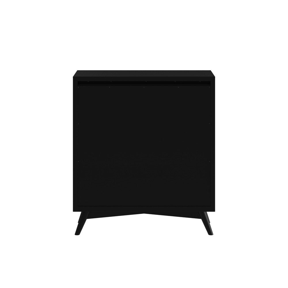 Alpine Furniture - Flynn Mid Century Modern 4 Drawer Multifunction Chest w/Pull Out Tray, Black - 966BLK-05
 view 7