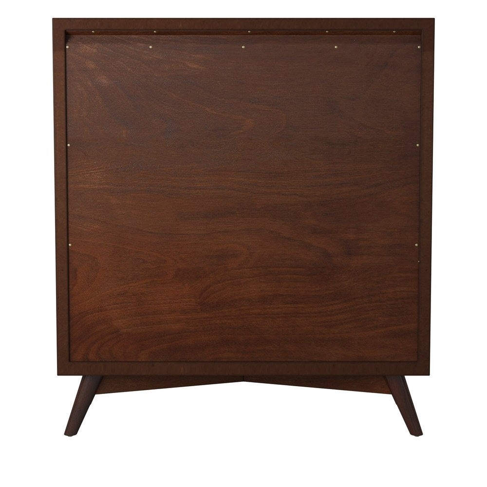 Alpine Furniture - Flynn Mid Century Modern 4 Drawer Multifunction Chest w/Pull Out Tray, Walnut - 966WAL-05 view 8