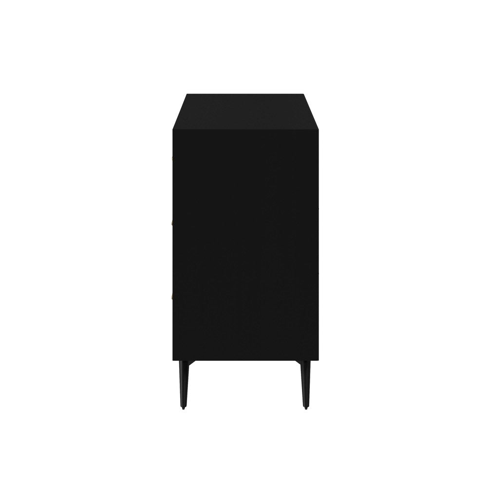 Alpine Furniture - Flynn Mid Century Modern 7 Drawer Dresser, Black - 966BLK-03 view 4
