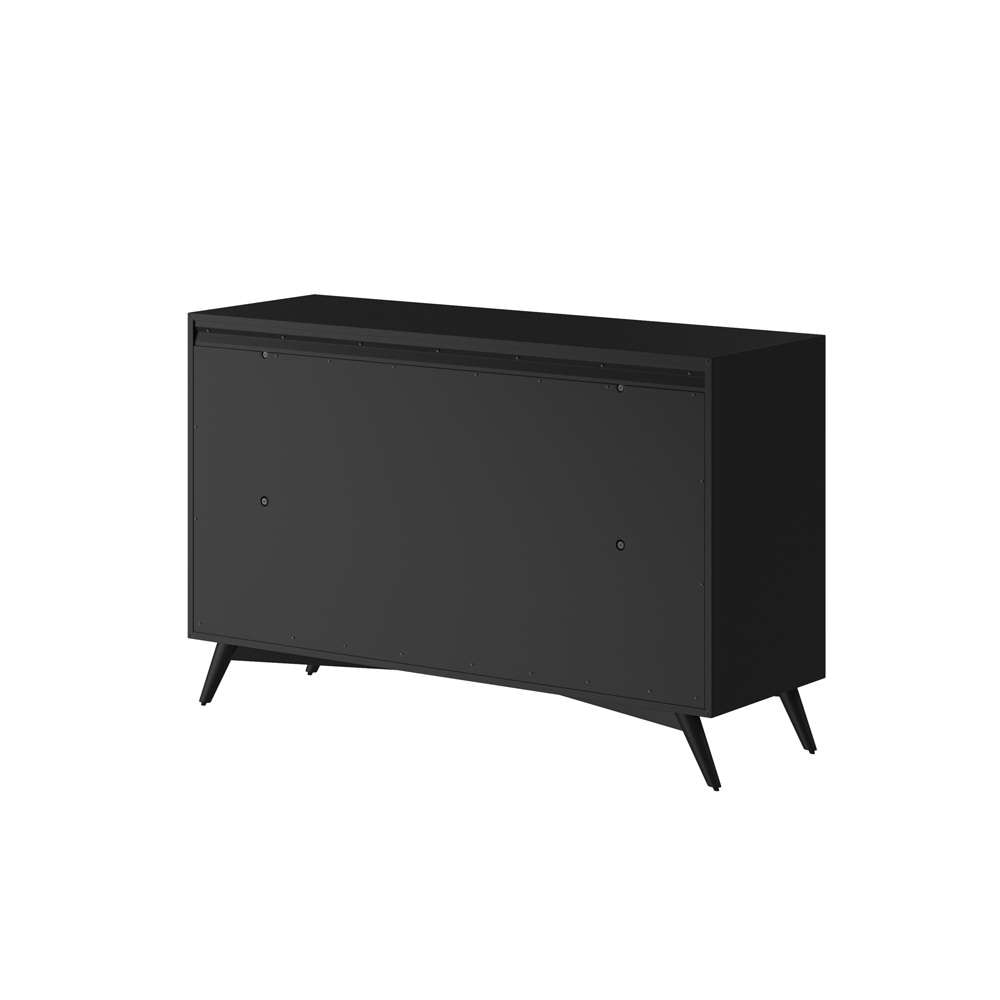 Alpine Furniture - Flynn Mid Century Modern 7 Drawer Dresser, Black - 966BLK-03 veiw 6