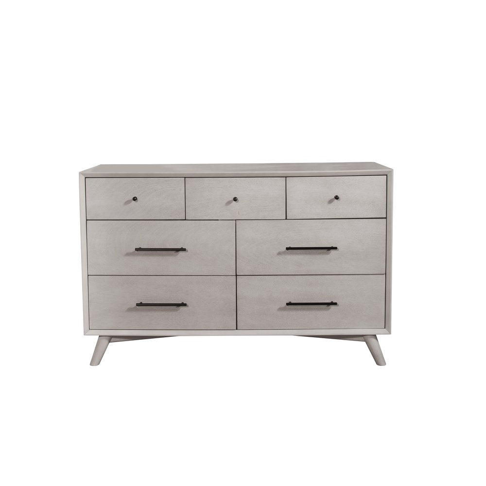 Alpine Furniture - Flynn Mid Century Modern 7 Drawer Dresser, Gray - 966G-03 view 1