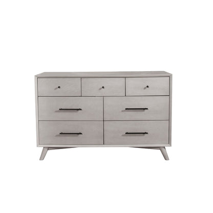 Alpine Furniture - Flynn Mid Century Modern 7 Drawer Dresser, Gray - 966G-03 view 1