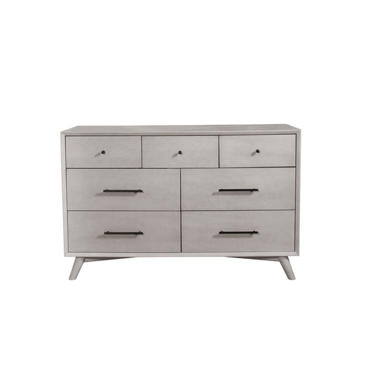 Alpine Furniture - Flynn Mid Century Modern 7 Drawer Dresser, Gray - 966G-03 view 1