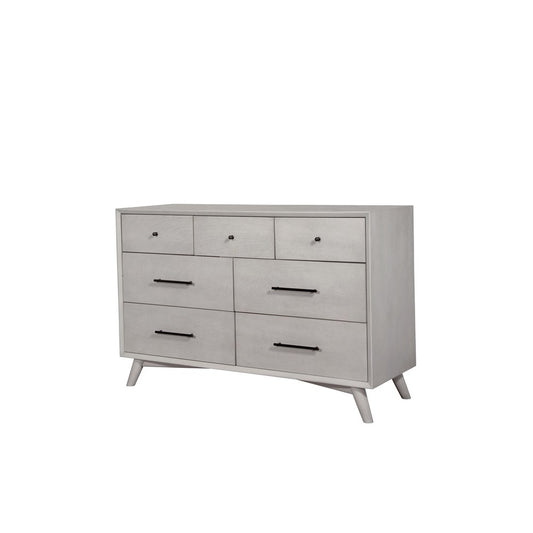 Alpine Furniture - Flynn Mid Century Modern 7 Drawer Dresser, Gray - 966G-03 view 2