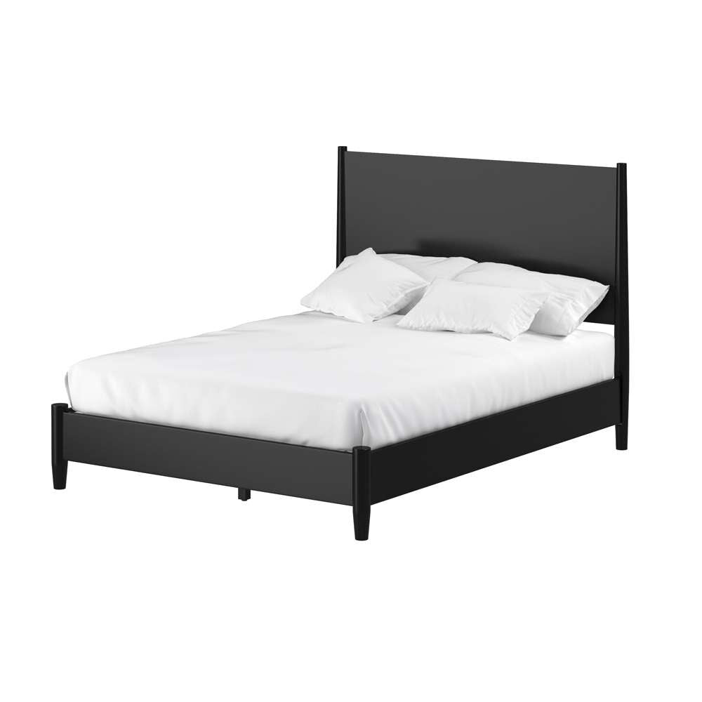 Alpine Furniture - Flynn Mid Century Modern California King Panel Bed, Black - 966BLK-07CK veiw 5