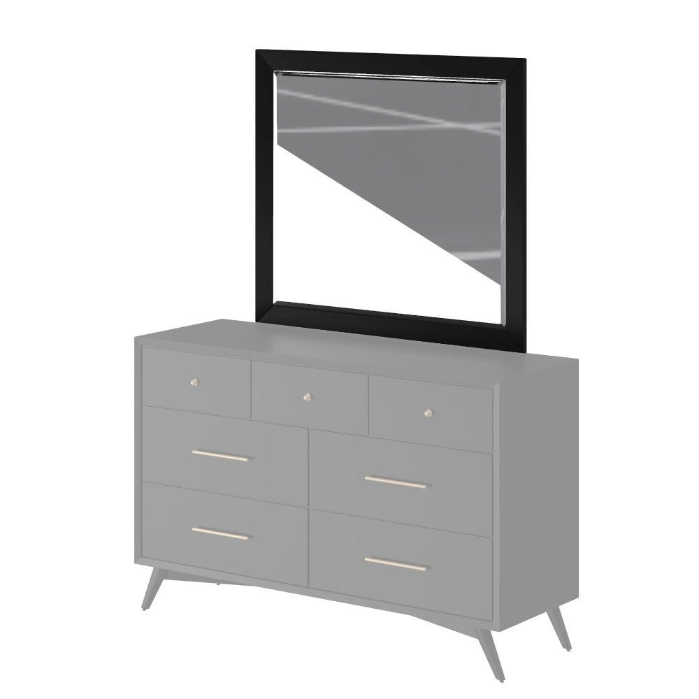 Alpine Furniture - Flynn Mid Century Modern Mirror, Black - 966BLK-06 view 2