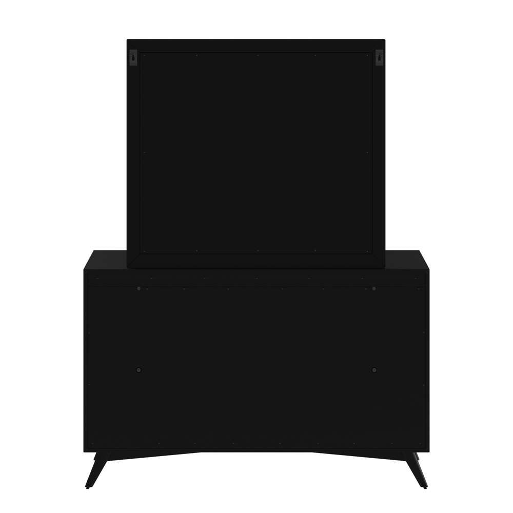 Alpine Furniture - Flynn Mid Century Modern Mirror, Black - 966BLK-06 veiw 4