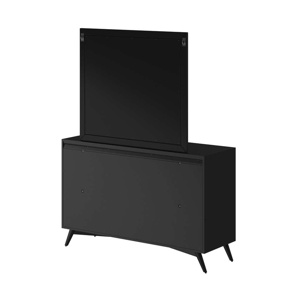 Alpine Furniture - Flynn Mid Century Modern Mirror, Black - 966BLK-06 veiw 5