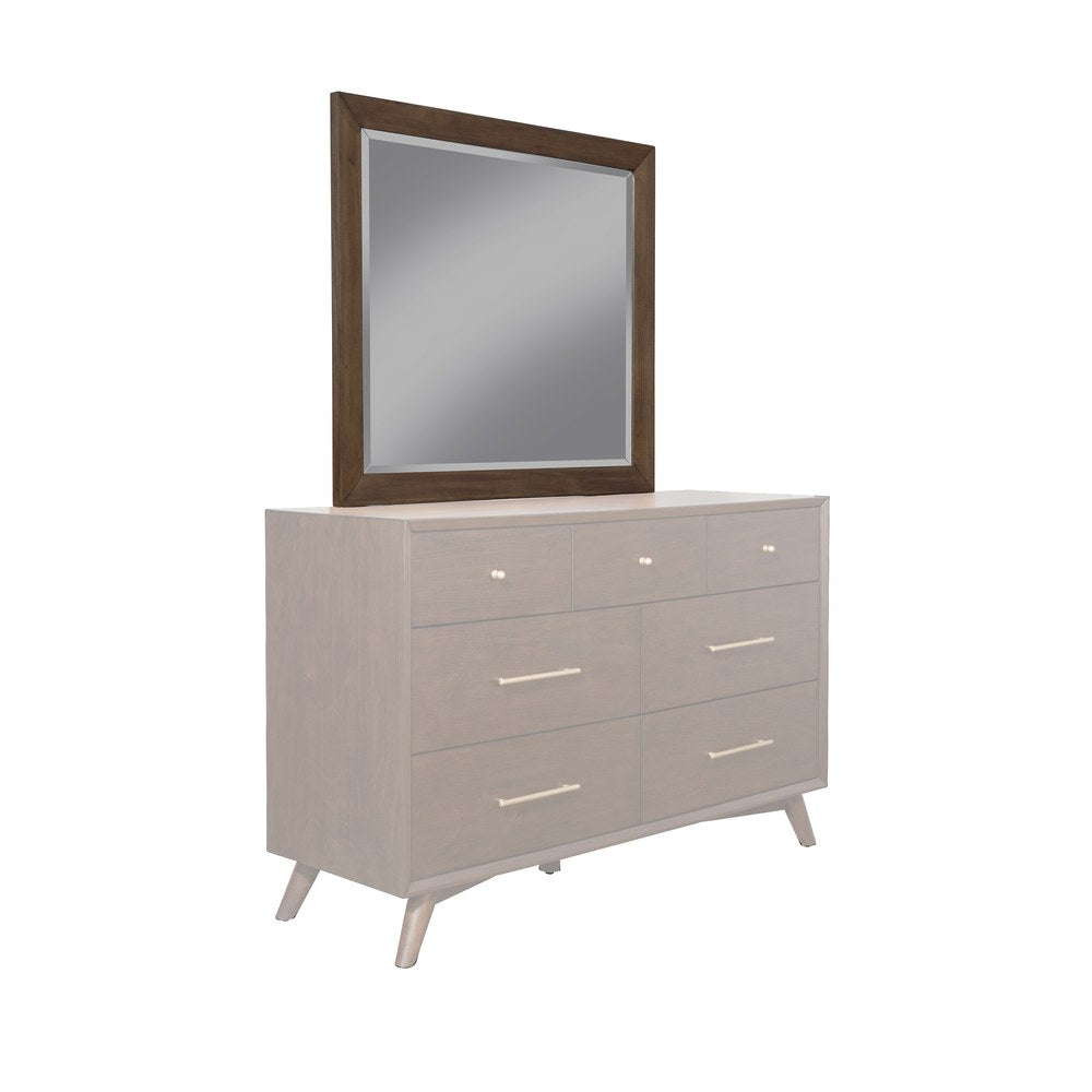 Alpine Furniture - Flynn Mid Century Modern Mirror, Walnut - 966WAL-06view 3