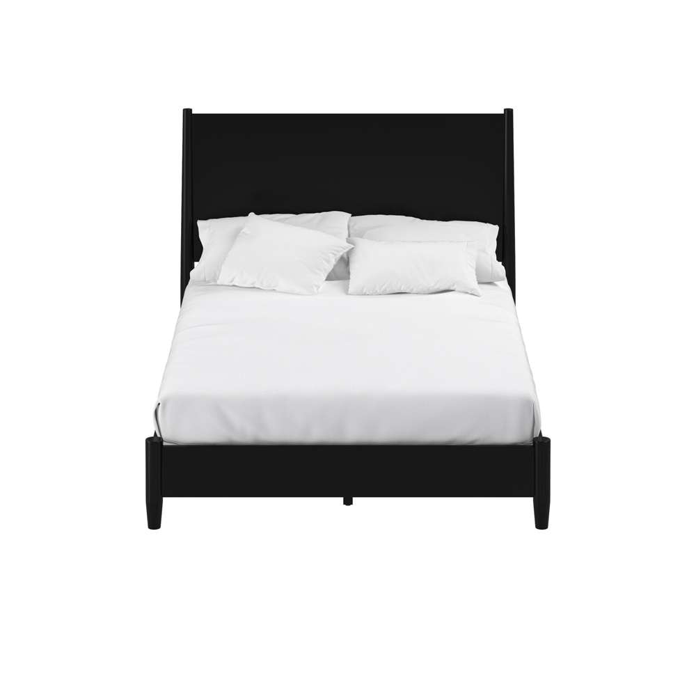 Alpine Furniture - Flynn Mid Century Modern Standard King Panel Bed, Black - 966BLK-07EK veiw 6