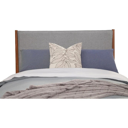 Alpine Furniture - Flynn Mid Century Modern Two Tone Queen Panel Bed, Acorn/Grey - 999-01Q view 4