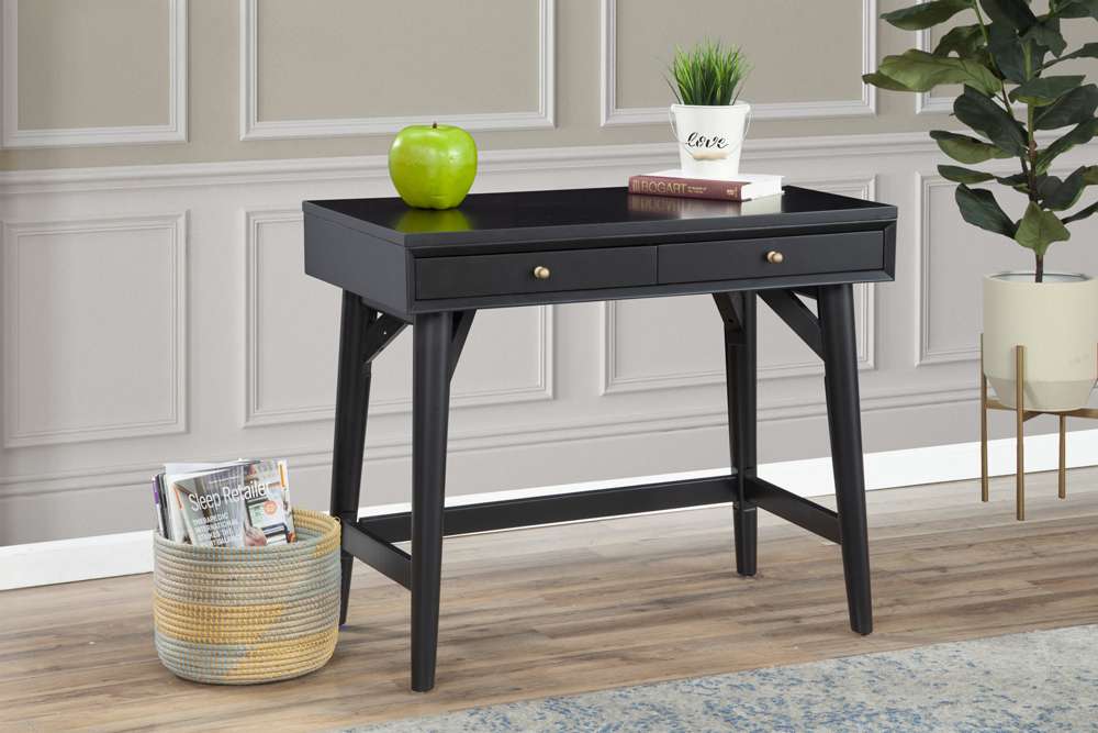 Alpine Furniture - Flynn Mini Desk, Black - 966BLK-65 veiw 1