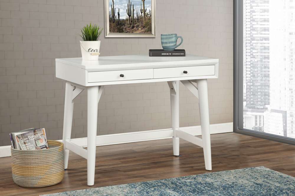 Alpine Furniture - Flynn Mini Desk, White - 966-W-65 veiw 1
