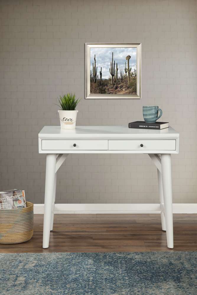 Alpine Furniture - Flynn Mini Desk, White - 966-W-65 veiw 2