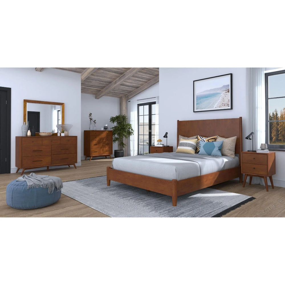 Alpine Furniture - Flynn Queen Platform Bed, Acorn - 766-01Q view 4