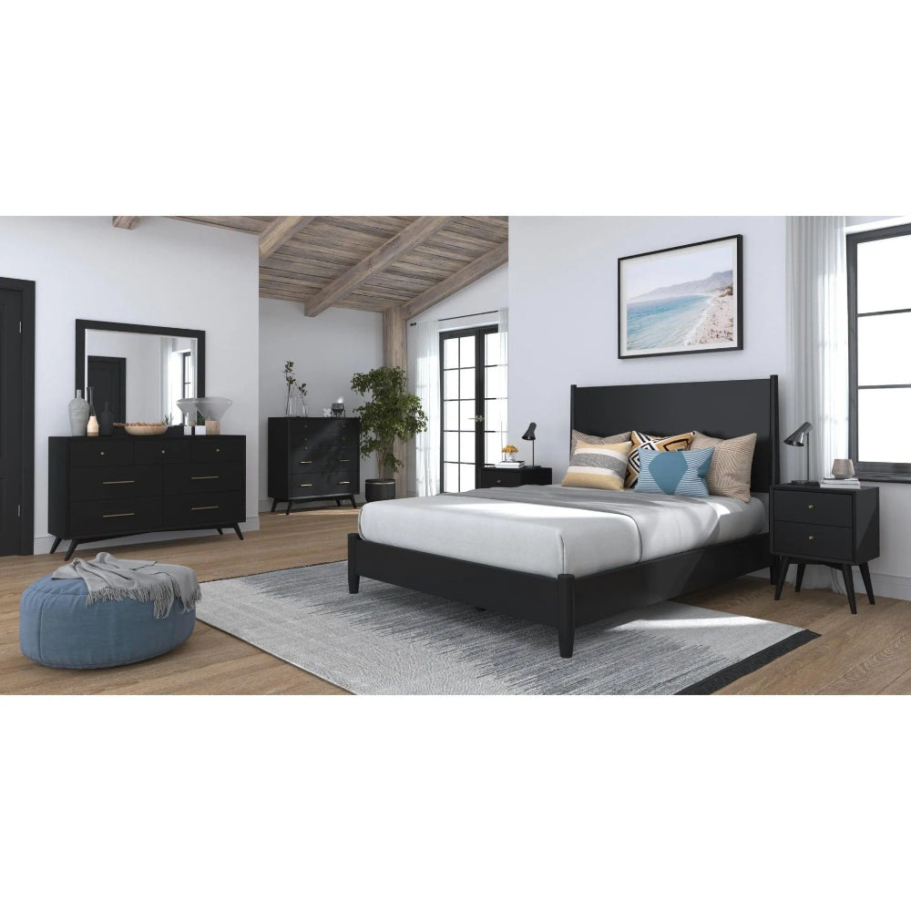 Alpine Furniture - Flynn Queen Platform Bed, Black - 766BLK-01Q view 9