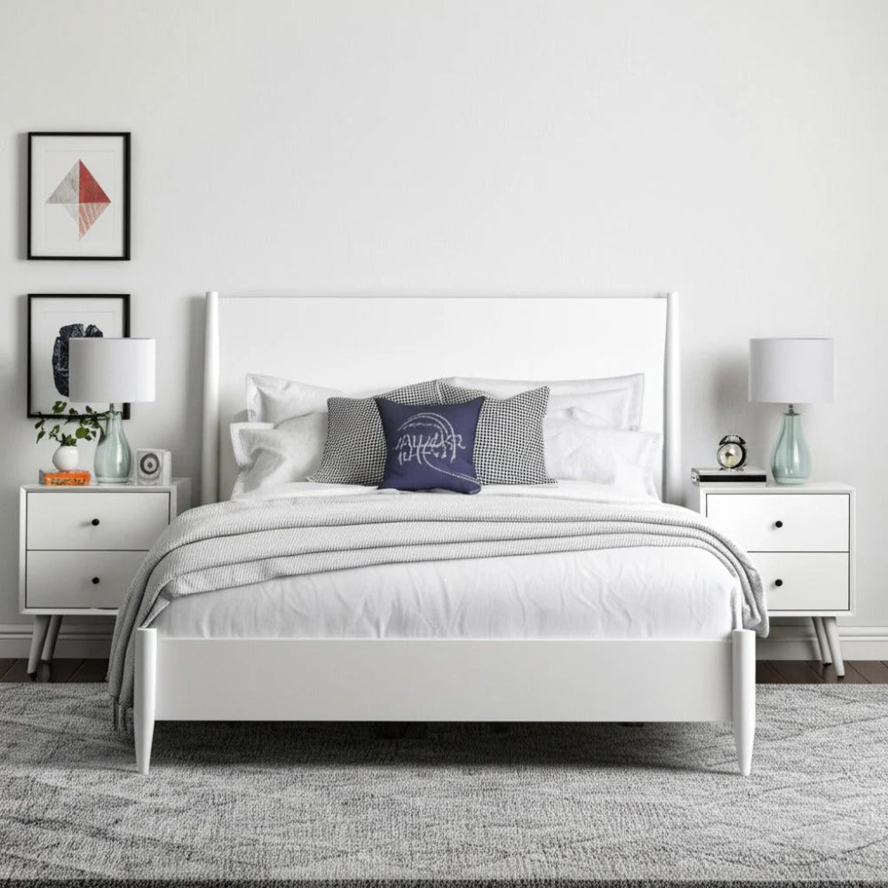 Alpine Furniture - Flynn Queen Platform Bed, White - 766-W-01Q view 4