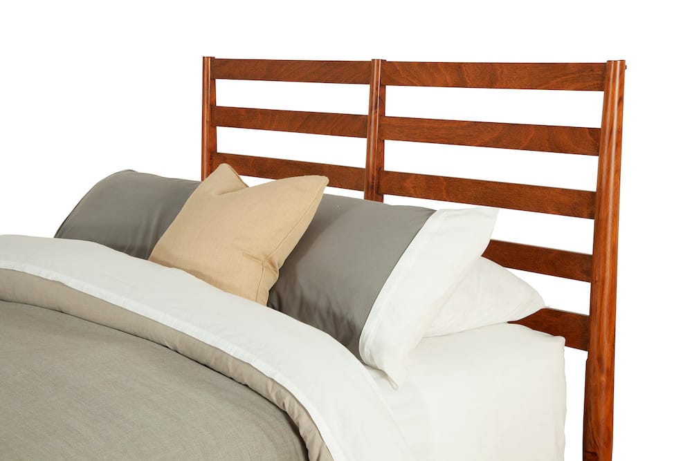 Alpine Furniture - Flynn Retro California King Bed w/Slat Back Headboard, Acorn - 1066-27CK view 2