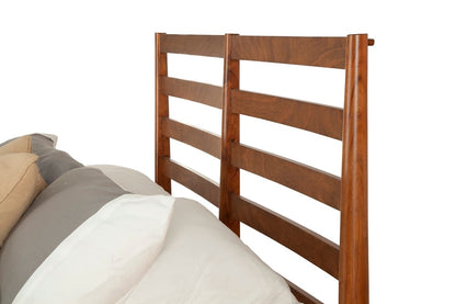 Alpine Furniture - Flynn Retro Queen Bed, w/Slat Back Headboard, Acorn - 1066-21Q veiw 2