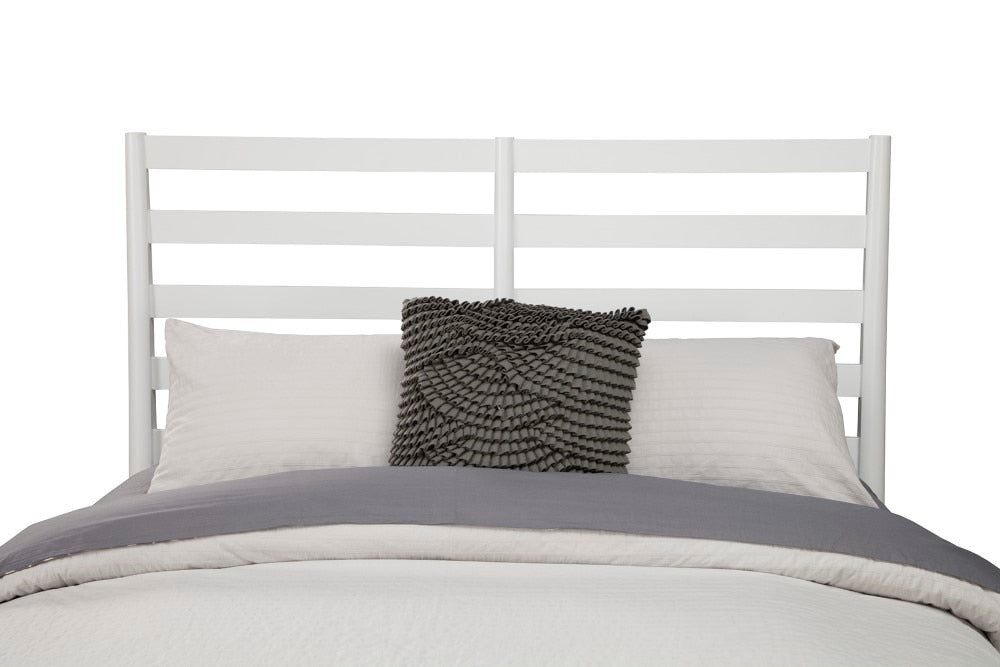 Alpine Furniture - Flynn Retro Queen Bed, w/ Slat Back Headboard, White - 1066-W-21Q veiw 7