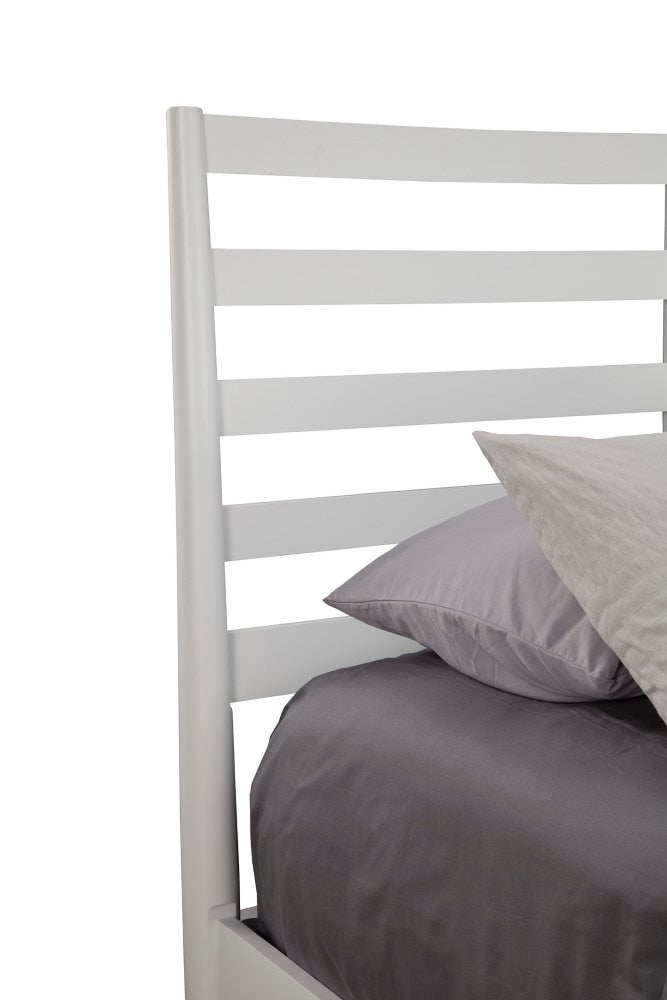 Alpine Furniture - Flynn Retro Queen Bed, w/ Slat Back Headboard, White - 1066-W-21Q veiw 8