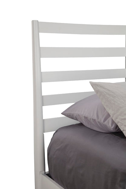 Alpine Furniture - Flynn Retro Queen Bed, w/ Slat Back Headboard, White - 1066-W-21Q veiw 8