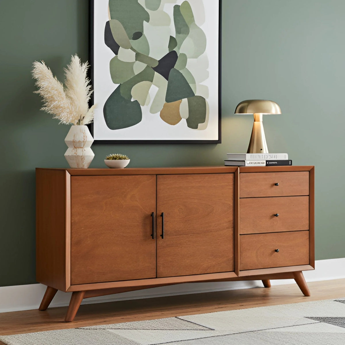 Alpine Furniture - Flynn Sideboard, Acorn - 966-64 view 7