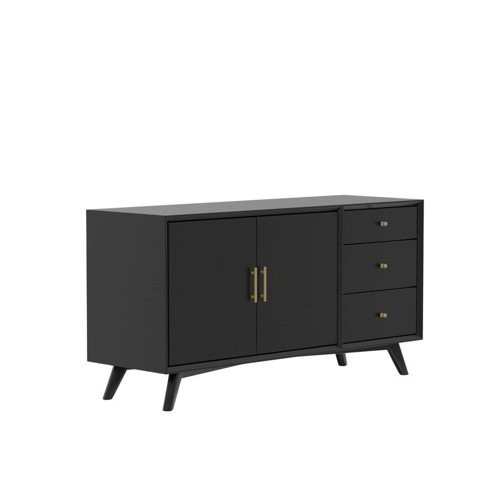 Alpine Furniture - Flynn Sideboard, Black - 966BLK-64 view 1