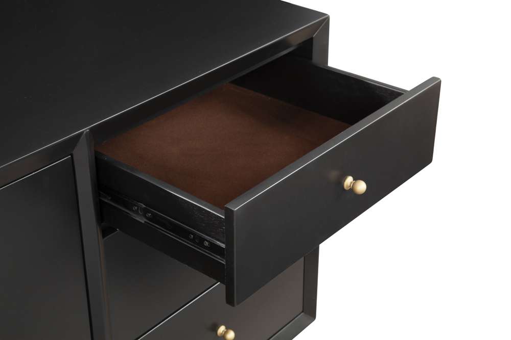 Alpine Furniture - Flynn Sideboard, Black - 966BLK-64 veiw 4
