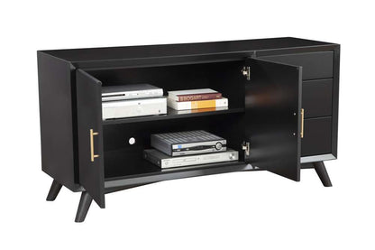 Alpine Furniture - Flynn Sideboard, Black - 966BLK-64 veiw 6