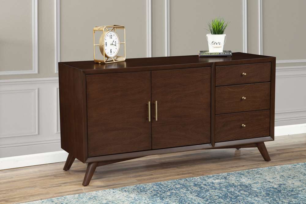 Alpine Furniture - Flynn Sideboard, Walnut - 966WAL-64 veiw 1