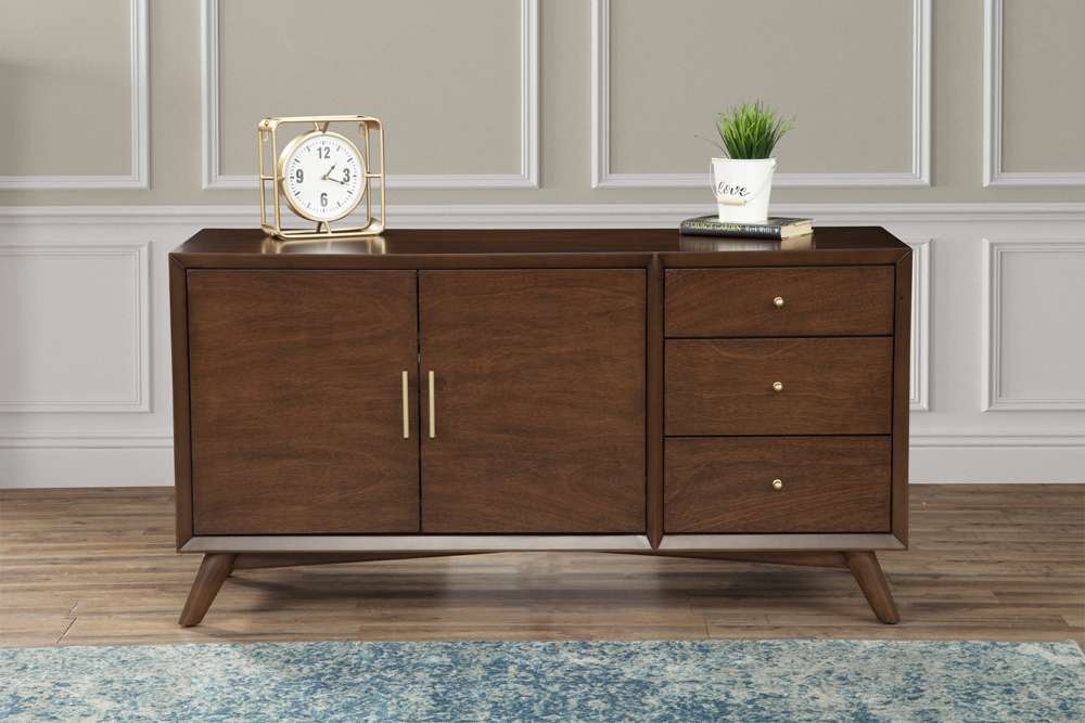 Alpine Furniture - Flynn Sideboard, Walnut - 966WAL-64 veiw 2