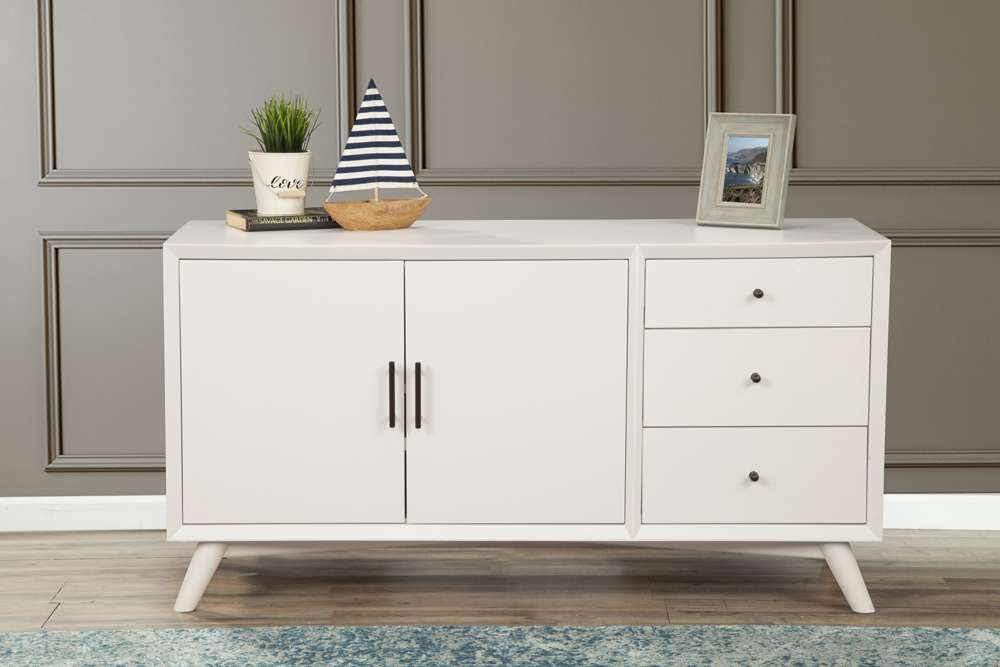 Alpine Furniture - Flynn Sideboard, White - 966-W-64 veiw 1