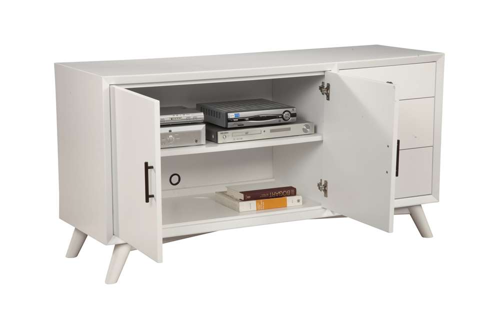 Alpine Furniture - Flynn Sideboard, White - 966-W-64 veiw 3