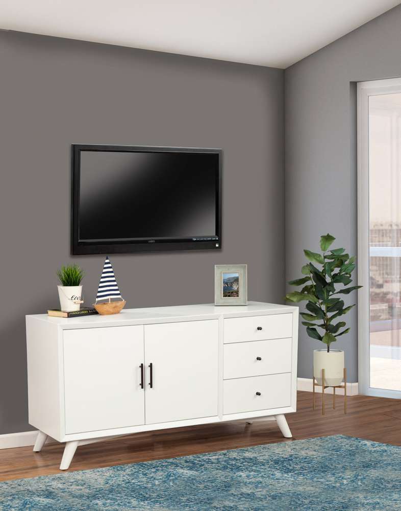 Alpine Furniture - Flynn Sideboard, White - 966-W-64 veiw 5