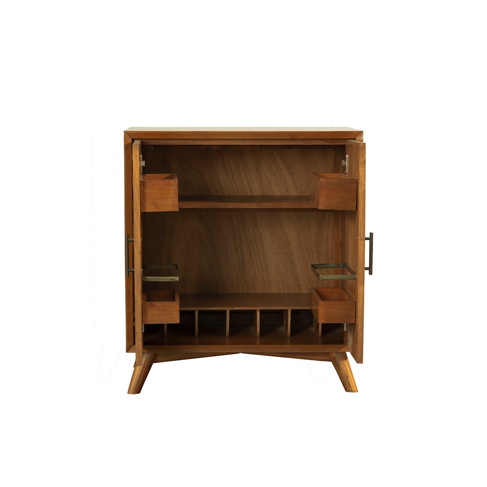 Alpine Furniture - Flynn Small Bar Cabinet, Acorn - 966-17 view 3
