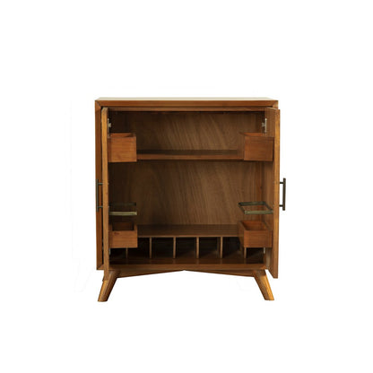 Alpine Furniture - Flynn Small Bar Cabinet, Acorn - 966-17 view 3