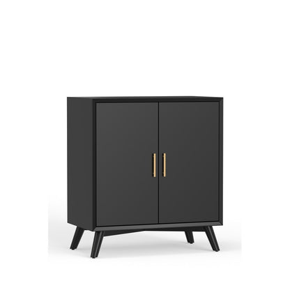 Alpine Furniture - Flynn Small Bar Cabinet, Black - 966BLK-17 view 1