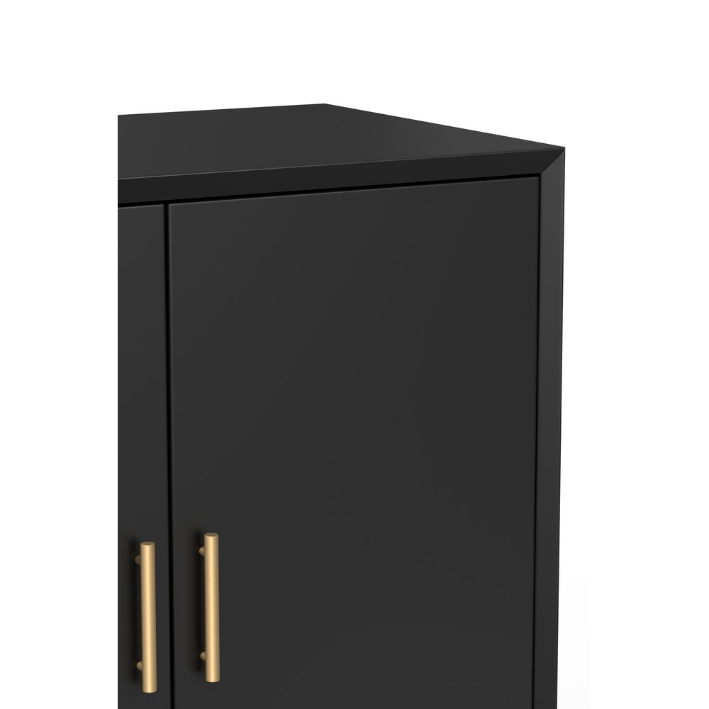 Alpine Furniture - Flynn Small Bar Cabinet, Black - 966BLK-17 view 4