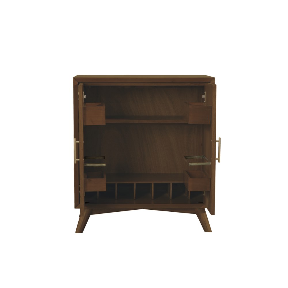 Alpine Furniture - Flynn Small Bar Cabinet, Walnut - 966WAL-17 view 3