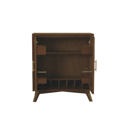 Alpine Furniture - Flynn Small Bar Cabinet, Walnut - 966WAL-17 view 3