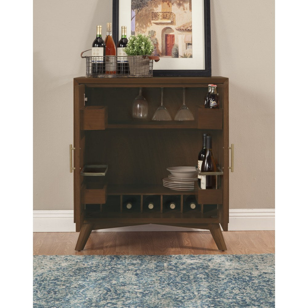 Alpine Furniture - Flynn Small Bar Cabinet, Walnut - 966WAL-17 view 6