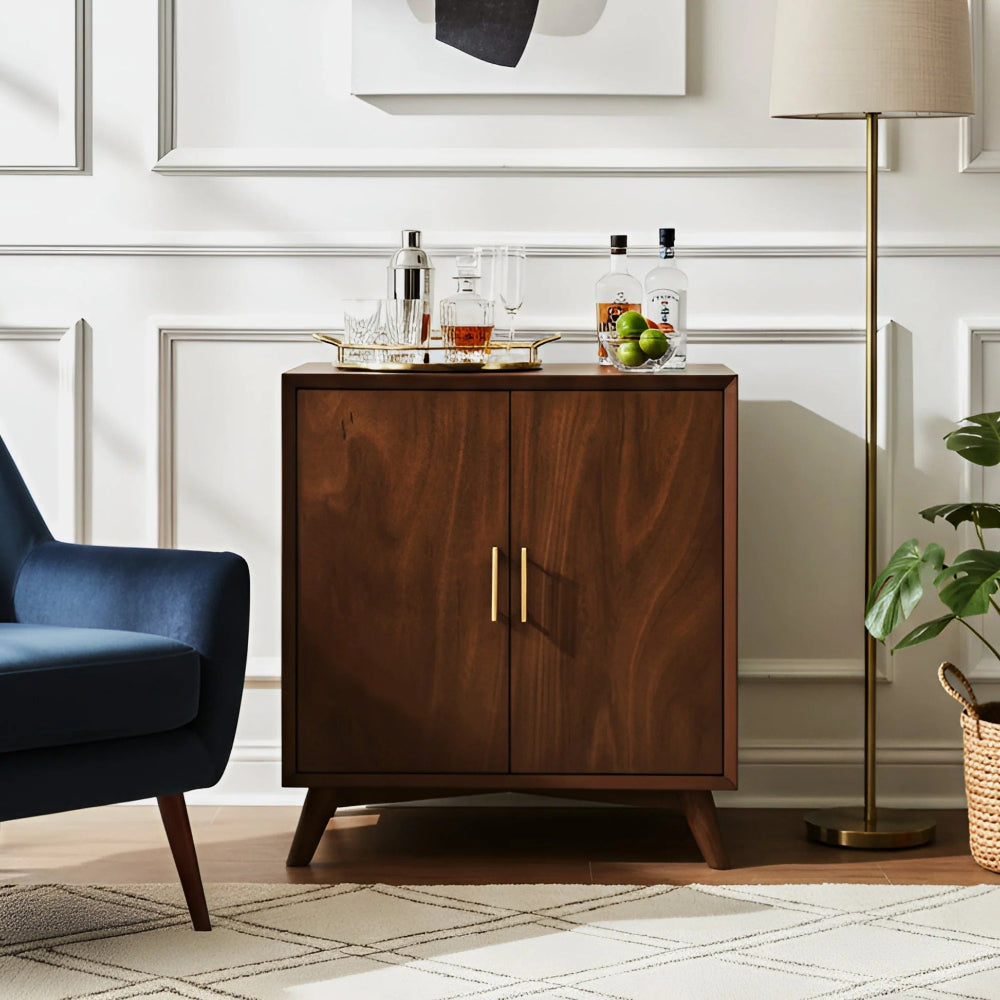 Alpine Furniture - Flynn Small Bar Cabinet, Walnut - 966WAL-17 view 7
