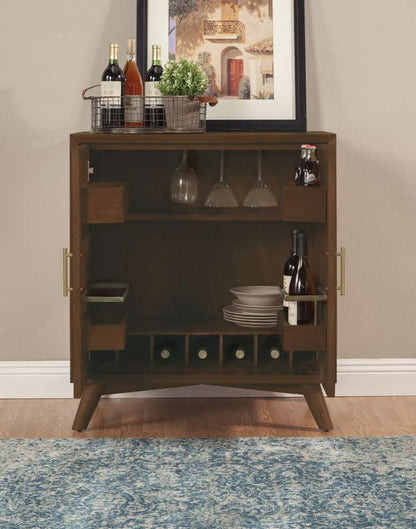 Alpine Furniture - Flynn Small Bar Cabinet, Walnut - 966WAL-17 veiw 2