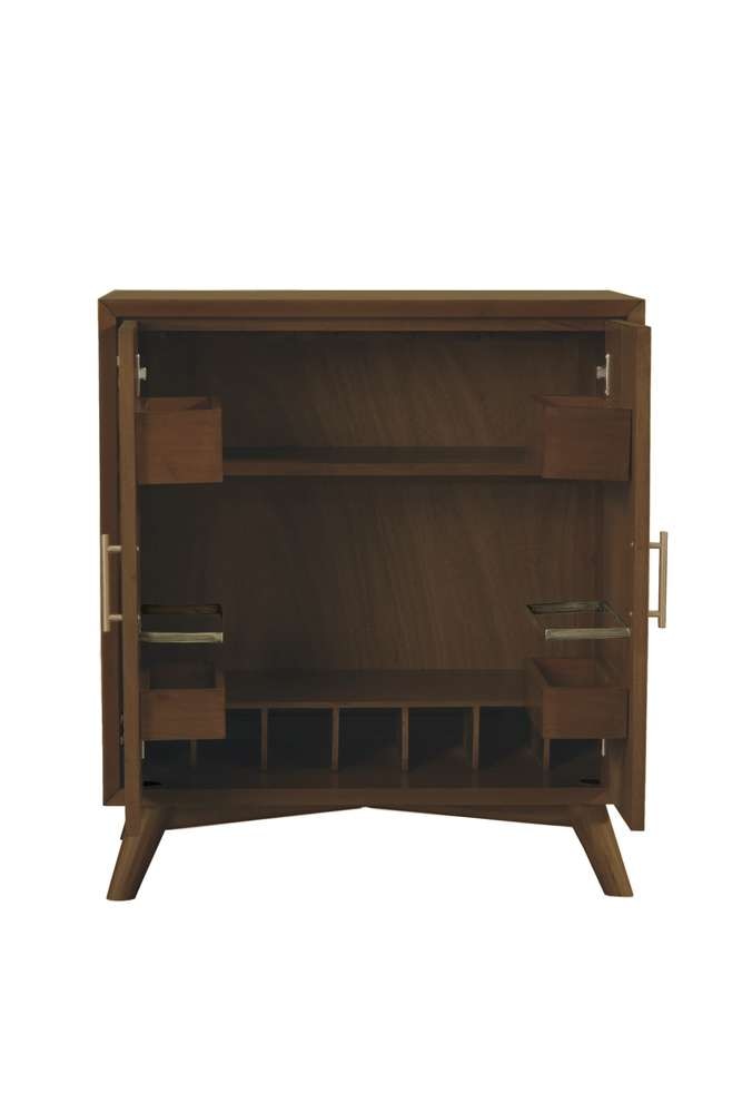 Alpine Furniture - Flynn Small Bar Cabinet, Walnut - 966WAL-17 veiw 5
