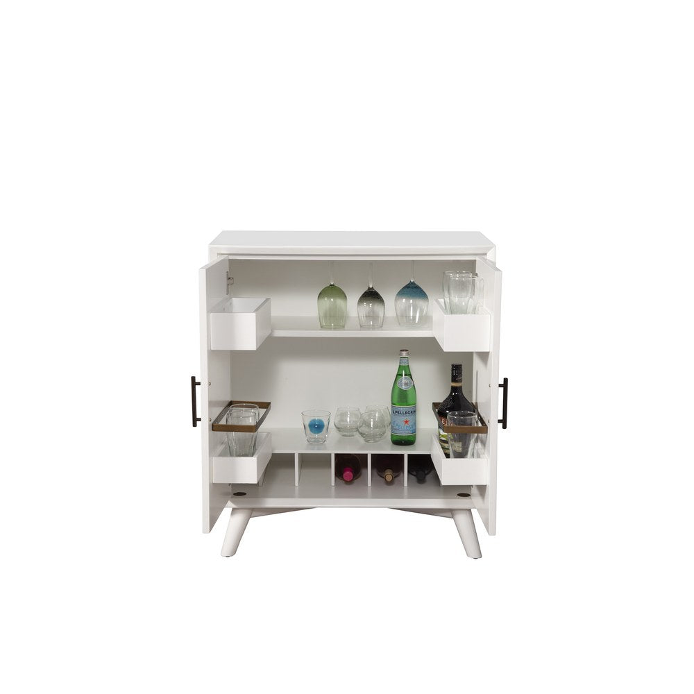 Alpine Furniture - Flynn Small Bar Cabinet, White - 966-W-17 view 5