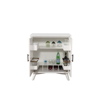 Alpine Furniture - Flynn Small Bar Cabinet, White - 966-W-17 view 5