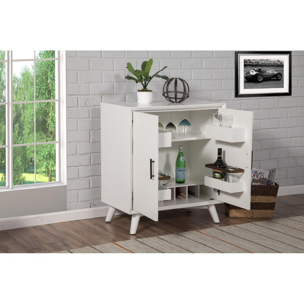 Alpine Furniture - Flynn Small Bar Cabinet, White - 966-W-17 view 6