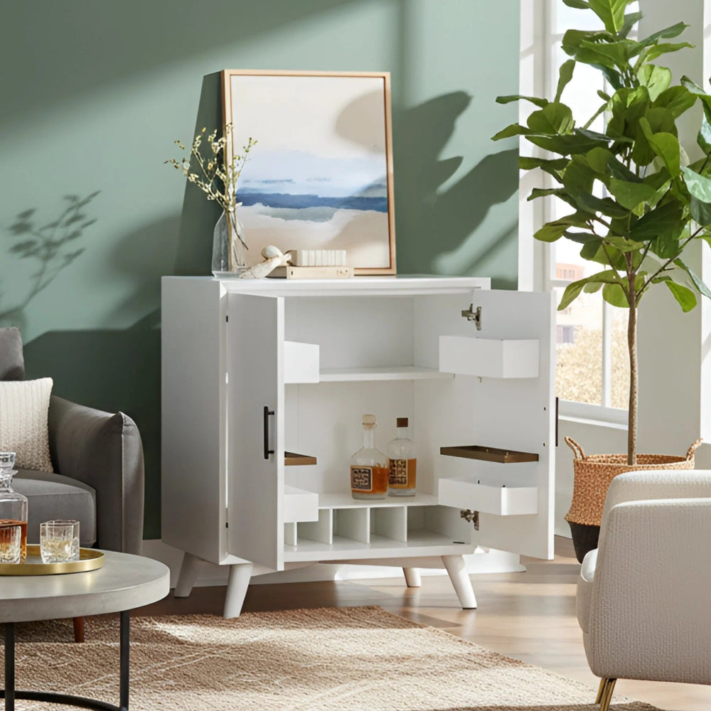 Alpine Furniture - Flynn Small Bar Cabinet, White - 966-W-17 view 7