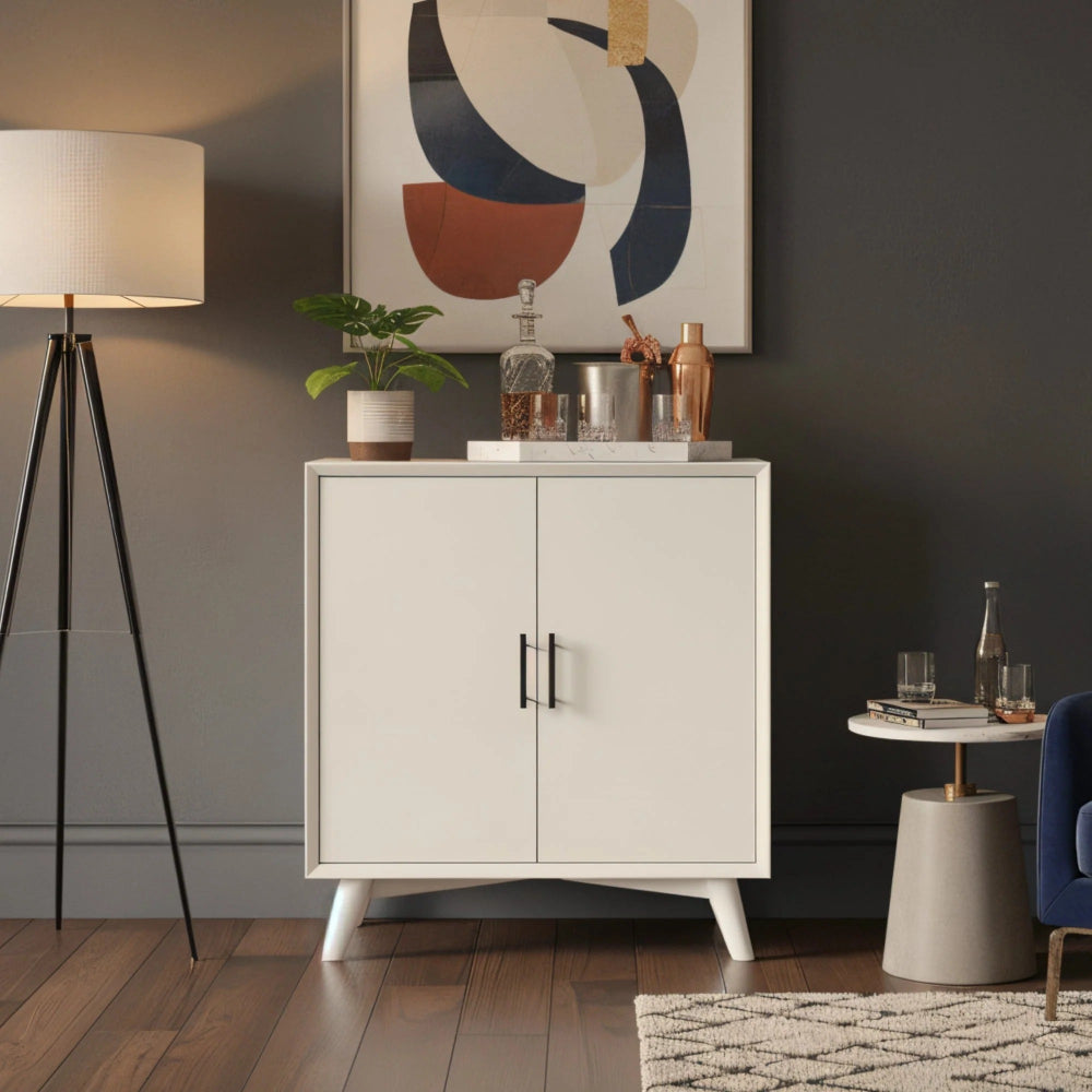 Alpine Furniture - Flynn Small Bar Cabinet, White - 966-W-17 view 9